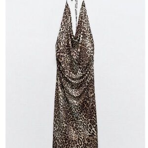 Zara Leopard Print Backless Dress